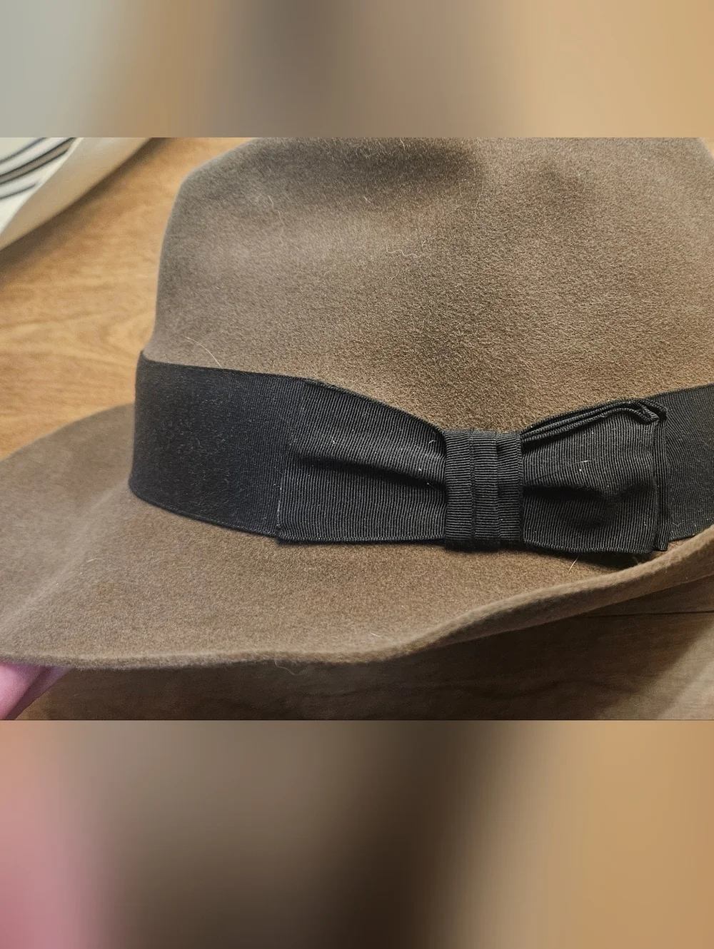 Vintage Stetson Classic Brown Wool Felt Fedora, Silk Lined, with Black Band